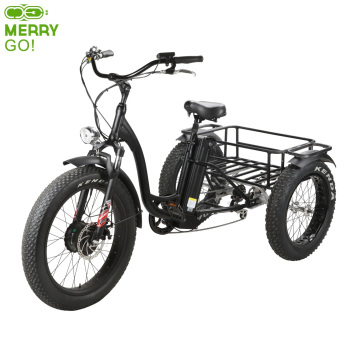 500W Front Drive Three Wheel Electric Tricycle for Adults